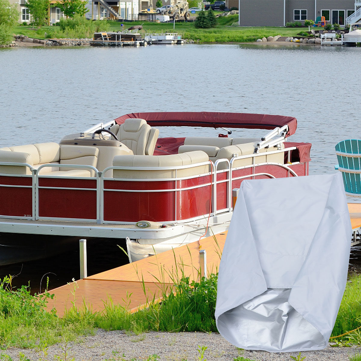 210Dオックスフォード生地製、防水・紫外線防止加工、二重縫 - Fishing Boat Cover のレビューと価格
